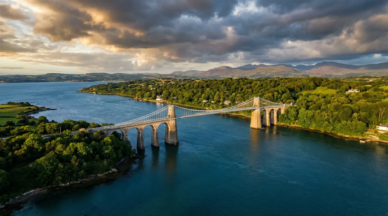 The Menai Strait near Port Dinorwic Marina, Y Felinheli, North Wales